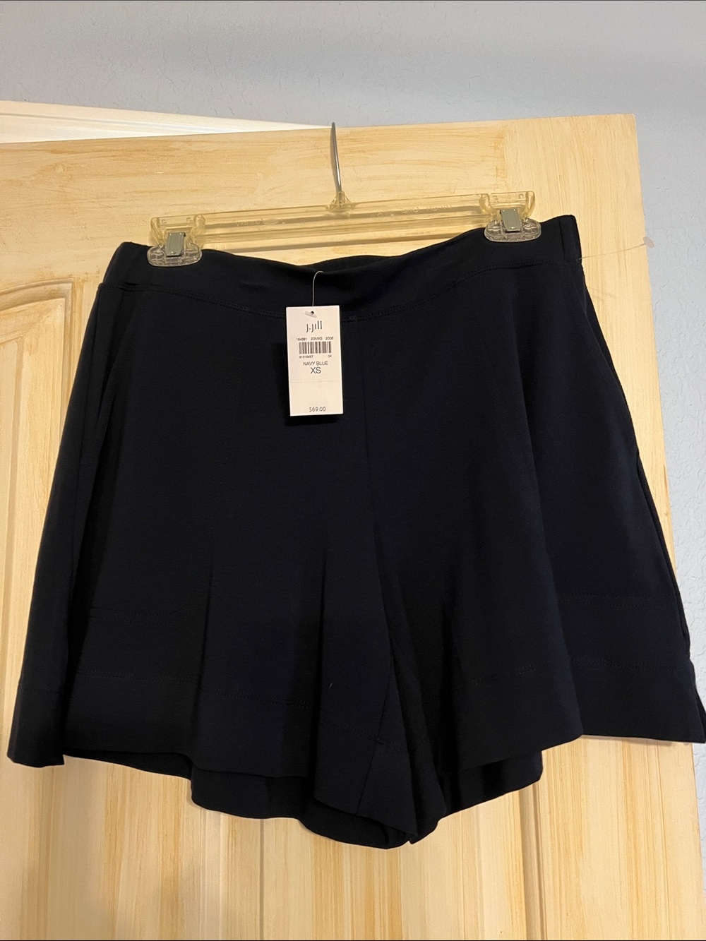 Blue Pleated Women’s Skort with Built-In Short Liner